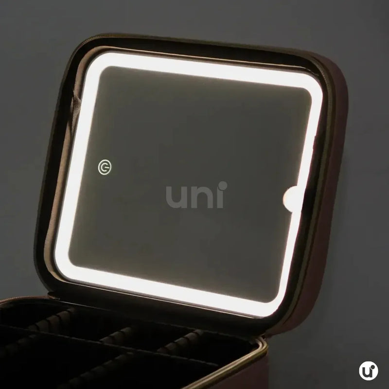 Cosmetiquera Profesional Con Espejo Led