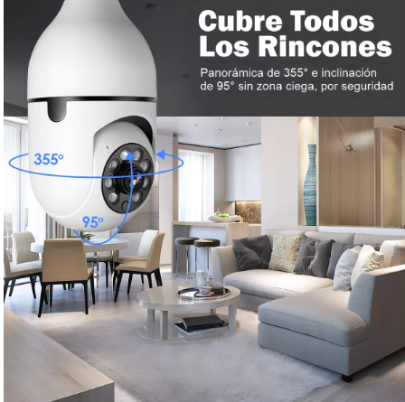 Camaras De Seguridad Tipo Bombillo Wifi