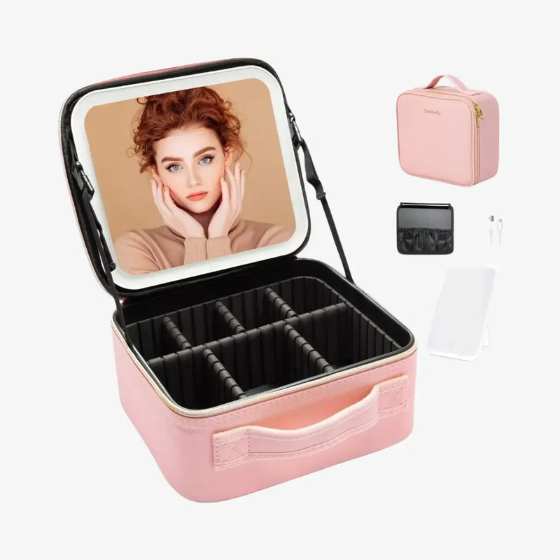 Cosmetiquera Profesional Con Espejo Led