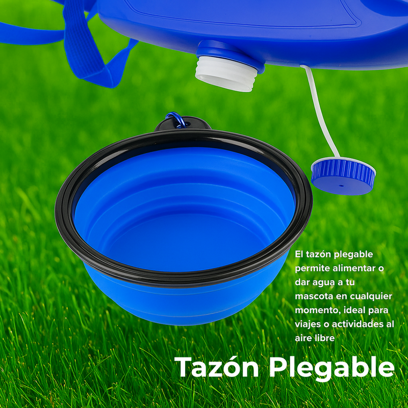 Correa con cantimplora para perro